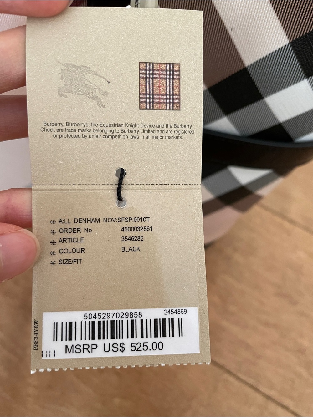 Burberry Classic Plaid Tote Bag - Picture 7 of 10